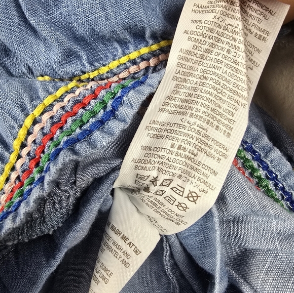 MINI BODEN Ruffle Tiered‎ Woven Skort Multi-color Rainbow Girls Size 6-7 Years - Picture 6 of 8